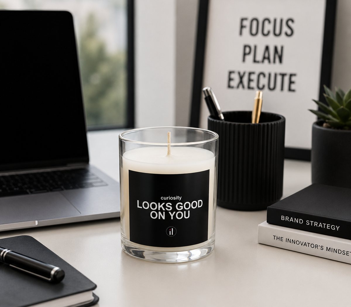 Curiosity Looks Good on You™ Soy Candle | iNNOVATION Insights